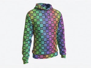 Hoodie for Men Mockup 01 Black 3D Model