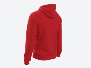 Hoodie for Men Mockup 01 Red 3D Модель