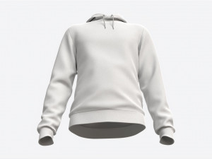 Hoodie for Men Mockup 01 White 3D Модель
