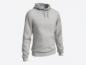 Hoodie for Men Mockup 01 White 3D Модель