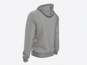 Hoodie for Men Mockup 01 White 3D Модель