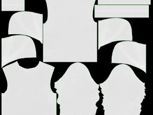 Hoodie for Men Mockup 01 White 3D Model
