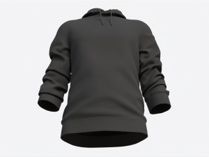 Hoodie for Men Mockup 02 Black 3D Model