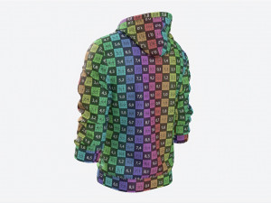 Hoodie for Men Mockup 02 Black 3D Model