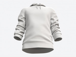 Hoodie for Men Mockup 02 Black 3D Model