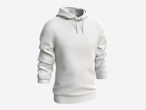 Hoodie for Men Mockup 02 Black 3D Model