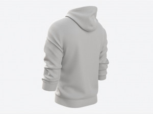 Hoodie for Men Mockup 02 Black 3D Model