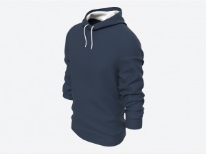 Hoodie for Men Mockup 02 Navy 3Dモデル