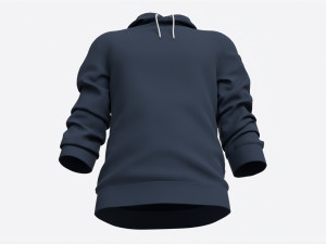 Hoodie for Men Mockup 02 Navy 3Dモデル