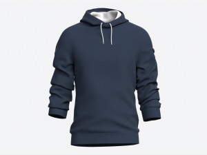 Hoodie for Men Mockup 02 Navy 3Dモデル
