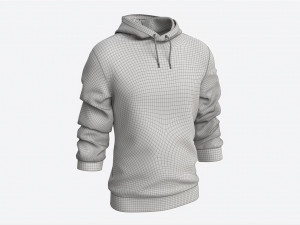Hoodie for Men Mockup 02 Navy 3Dモデル
