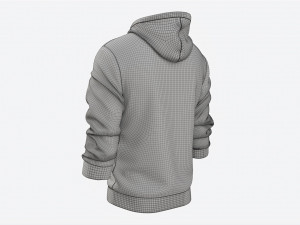 Hoodie for Men Mockup 02 Navy 3Dモデル