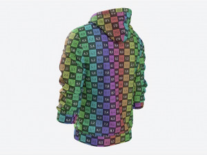 Hoodie for Men Mockup 02 Navy 3Dモデル