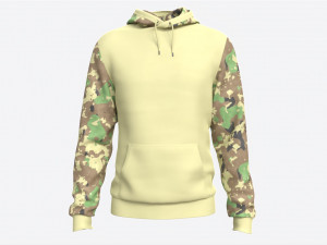 Hoodie with Pockets for Men Mockup 01 3D Model