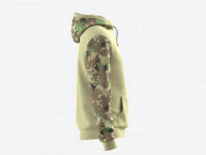 Hoodie with Pockets for Men Mockup 01 3D Model