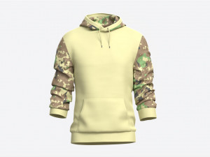Hoodie with Pockets for Men Mockup 02 3D Модель