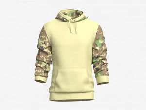 Hoodie with Pockets for Men Mockup 02 3D Model