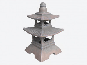 Japanese Stone Garden Lantern 01 3D Модель
