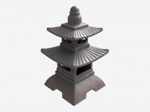 Japanese Stone Garden Lantern 01 3D Модель