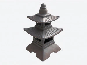 Japanese Stone Garden Lantern 01 3D Model