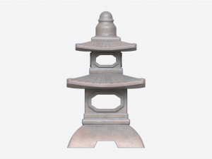 Japanese Stone Garden Lantern 01 3D Модель
