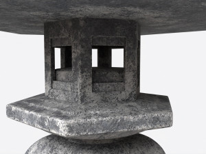 Japanese Stone Garden Lantern 02 Modèle 3D