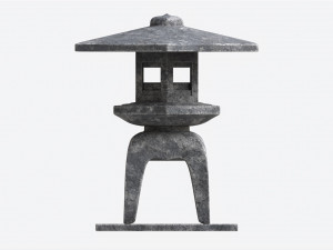 Japanese Stone Garden Lantern 02 Modèle 3D