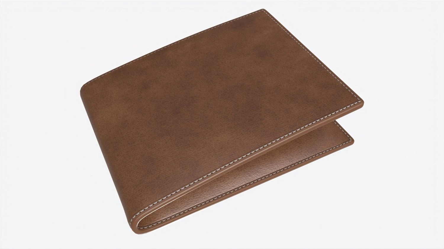Leather Wallet for Men 02 with Banknotes 3D Model .c4d .max .obj .3ds .fbx .stl .blend 