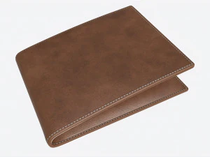 Carteira de Couro para Homem 02 com Notas Modelo 3D