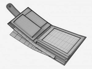 Leather Wallet for Men Unfolded 01 3D Model