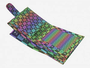 Leather Wallet for Men Unfolded 01 3D Model