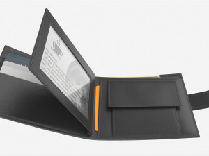 Leather Wallet for Men Unfolded 02 Modelo 3D