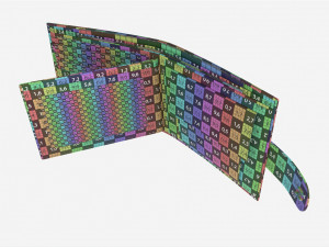 Leather Wallet for Men Unfolded 02 Modelo 3D