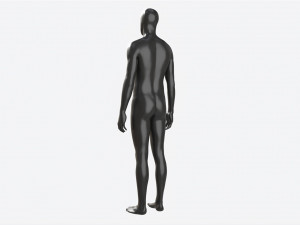 Male Full Body Mannequin Black Plastic 3D Модель