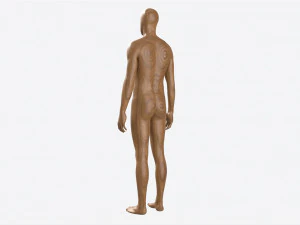 Manekin Seluruh Tubuh Pria dari Kayu Model 3D