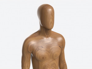 Male Full Body Mannequin Wooden Modelo 3D