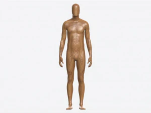 Manekin Seluruh Tubuh Pria dari Kayu Model 3D