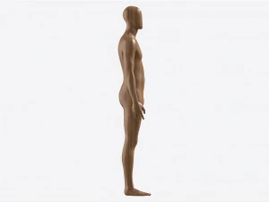 Manekin Seluruh Tubuh Pria dari Kayu Model 3D
