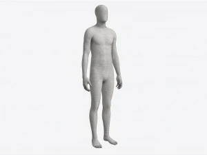 Manekin Seluruh Tubuh Pria dari Kayu Model 3D