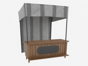 Market Fair Stall with Canopy 01 Modello 3D