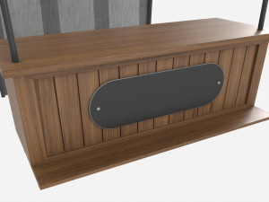 Market Fair Stall with Canopy 01 3D Model