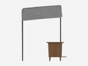 Market Fair Stall with Canopy 01 3D Model