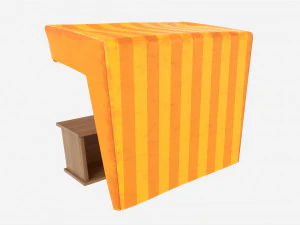 Market Fair Stall with Canopy 02 3D Model