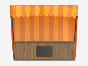 Market Fair Stall with Canopy 02 3D 模型