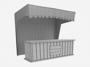 Market Fair Stall with Canopy 02 3D 模型