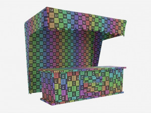Market Fair Stall with Canopy 02 3D 模型