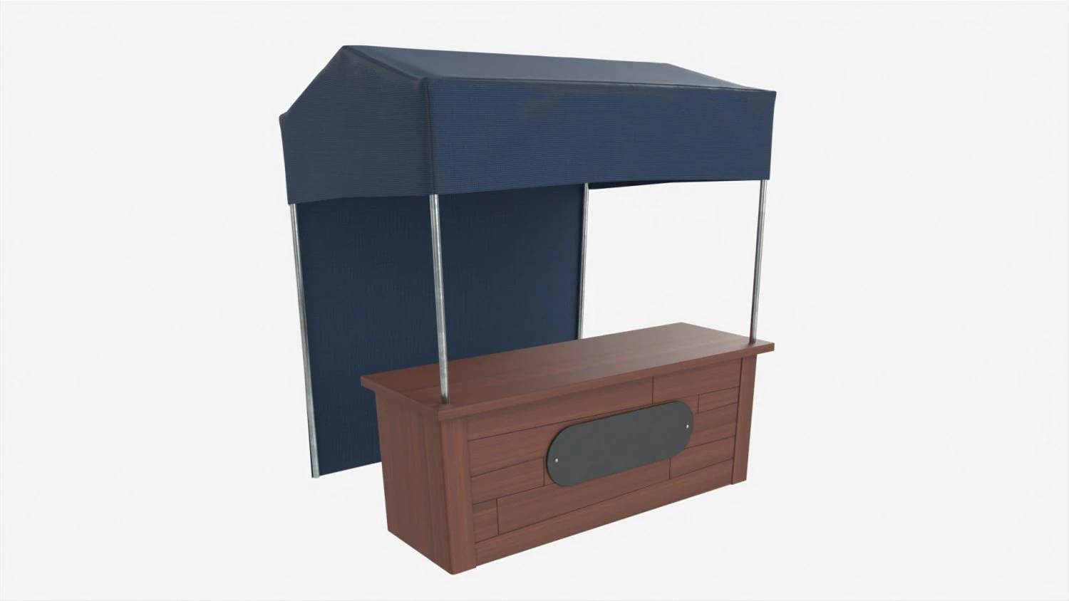 Market Fair Stall with Canopy 03 3D Model .c4d .max .obj .3ds .fbx .stl .blend 