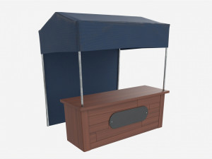 Market Fair Stall with Canopy 03 Modello 3D