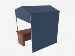 Market Fair Stall with Canopy 03 3D Model