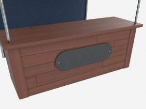 Market Fair Stall with Canopy 03 Modelo 3D